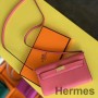 Hermes Kelly Classique To Go Geldbörse aus Epsom-Kalbsleder in Rosa-Lippenstift