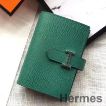 Hermes Bearn Miniplånbok I Vert Vertigo Epsom Läder