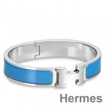Hermes blå emalj Clic H PM armband