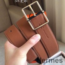 Hermes Brown sadel 38MM vändbart bälte