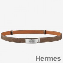 Hermes Kelly 18 Bälte I Taupe Epsom Läder