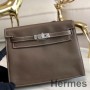 Hermes Kelly Danse Handgjord väska i Taupe Swift Läder