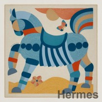 Scialle Galop Hermes Mon Premier blu 140