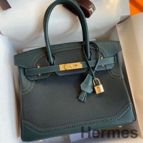 Borsa Hermes Ghillies Birkin da 30 cm in edizione limitata in pelle di vitello nera