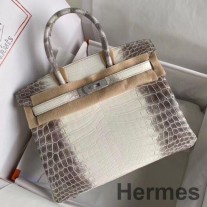 Hermes Diamond Birkin 30 cm em pele de crocodilo Himalaya Niloticus
