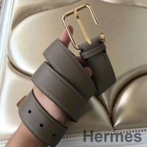 Cinto Hermes Lennox 40 MM em couro Etoupe Epsom