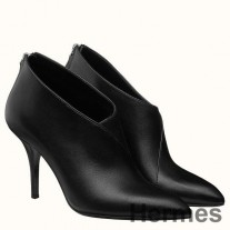 Bota Hermes Virginia em couro preto