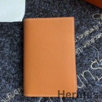 Porta-cartões Hermes MC² Euclide em couro Epsom dourado