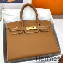 Hermes Birkin 30 Sellier håndlavet taske i guld Epsom kalveskind