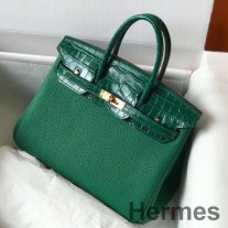 Hermes Touch Birkin 25 cm grøn taske i begrænset udgave