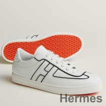 Hermes Boomerang sneakers i hvidt Epsom kalveskind