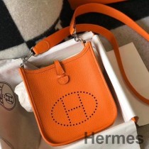 Hermes Evelyne III TPM Taske I Orange Clemence Læder