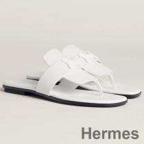 Hermes Galerie sandaler i hvidt kalveskind