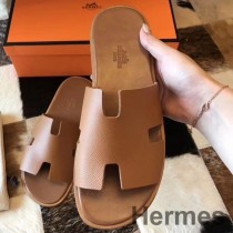 Hermes Izmir sandaler i brunt Epsom læder