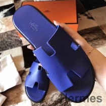 Hermes Izmir sandaler i elektrisk blåt Epsom læder