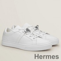 Hermes Sneakers til mænd i hvidt læder
