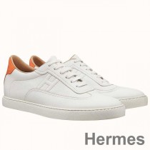 Hermes Quicker sneakers til mænd i hvidt kalveskind