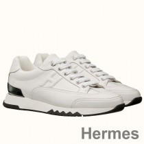 Hermes Trail-sneakers til mænd i hvidt kalveskind