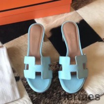 Hermes Oasis Sandaler I Blå Atoll Epsom Læder