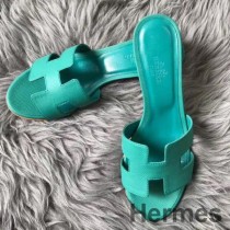 Hermes Oasis Sandaler I Vert Veronese Epsom Læder