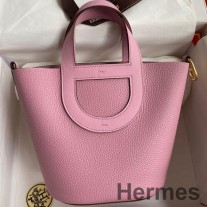 Mála Lámhdhéanta Hermes In The Loop 18 i Leathar Mauve Sylvestre Clemence