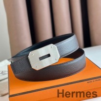 Crios Inchúlaithe Hermes Neo 32MM i Leathar Clemence Seacláide