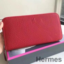 Sparán Zipped Hermes Red Clemence Azap