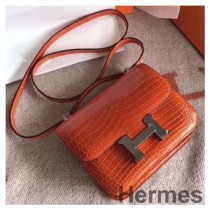 Mála Lámhdhéanta Hermes Constance 24 I gCrogall Oráiste Niloticus