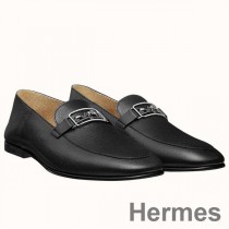 Hermes Men's Tenor Loafers I gCraiceann Laonna Dubh