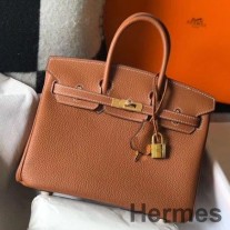 Hermes Birkin torba od 25 cm od zlatne Clemence kože GHW