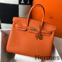 Hermes Birkin torba od 35 cm od narančaste Clemence kože GHW