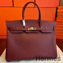 Hermes Birkin 40 ručno rađena torba od Bordeaux Epsom kože