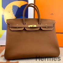 Hermes Birkin 40 ručno rađena torba od zlatne Clemence kože