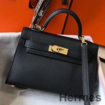 Hermes Kelly Mini II torba od crne Epsom kože GHW