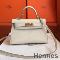 Hermes Kelly Mini II ručno rađena torba od Beton Epsom kože