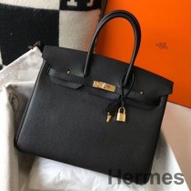 Hermes Birkin torba od 35 cm od crne kože Clemence GHW