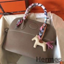 Hermes Bolide 31 ručno izrađena torba od Taupe Clemence kože