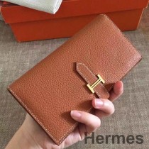 Hermes Brown Clemence Bearn novčanik s umetcima