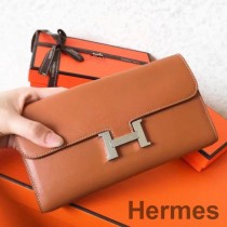 Dugi novčanik Hermes Constance od zlatne brze kože