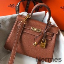 Hermes Kelly torba od 20 cm od zlatne Clemence kože GHW