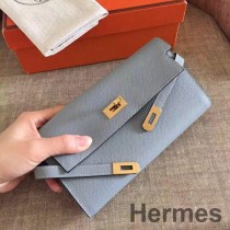 Klasični dugi novčanik Hermes Kelly od Ciel Epsom kože