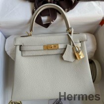 Hermes Kelly Retourne 25 ručno rađena torba od Beton Clemence kože