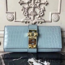 Hermes Medor Clutch torbica od krokodilske kože Ciel