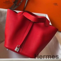 Torba Hermes Picotin Lock 18 od crvene Clemence kože