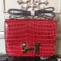 Torba Hermes Red Constance MM 24 cm u obliku krokodila