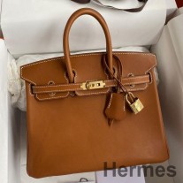 Hermes バーキン 25 リターン ハンドメイド バッグ ゴールド バレニア カーフスキン