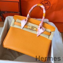 Hermes バーキン 30 ハンドメイドバッグ イエロー エプソムレザー