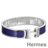 Hermes ブルー エレクトリック エナメル クリック H PM ブレスレット