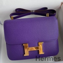 Hermes コンスタンス 24 ハンドメイドバッグ クロッカス エプソム カーフスキン