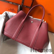 Hermes ガーデンパーティ 30 バッグ ボルドー トリヨンレザー